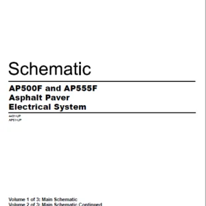 EN Cat AP500F and AP555F Asphalt Paver  Electrical System Schematic Manual - PDF DOWNLOAD