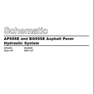 EN Cat AP555E and BG555E Asphalt Paver Hydraulic System Schematic Manual - PDF DOWNLOAD