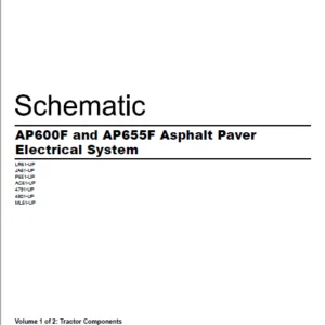 EN Cat AP600F and AP655F Asphalt Paver Electrical System Schematic Manual - PDF DOWNLOAD
