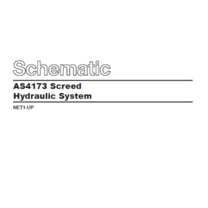 EN Cat AS4173 Asphalt Screed Hydraulic System Schematic Manual - PDF DOWNLOAD