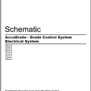 EN Cat Accu Grade - Grade Control System Motor Grader Electrical System Schematic Manual - PDF DOWNLOAD