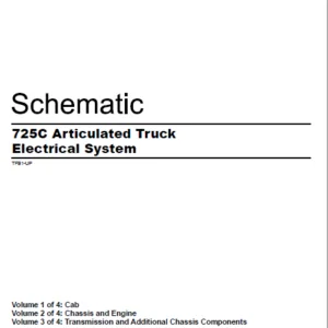 EN Cat Articulated Dump Truck 725C Electrical System Schematic Manual - PDF DOWNLOAD