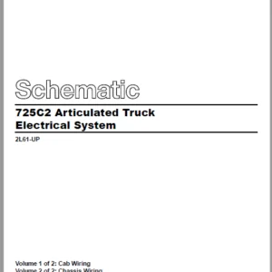 EN Cat Articulated Dump Truck 725C2 Articulated Truck Electrical System Schematic Manual - PDF DOWNLOAD