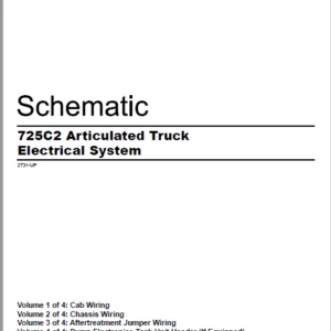 EN Cat Articulated Dump Truck 725C2 Electrical System Schematic Manual - PDF DOWNLOAD
