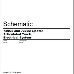 EN Cat Articulated Dump Truck 730C2 and 730C2 Ejector Articulated Truck Electrical System Schematic Manual - PDF DOWNLOAD