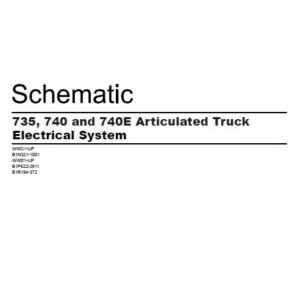 EN Cat Articulated Dump Truck 735 740 and 740E Articulated Truck Electrical System Schematic Manual - PDF DOWNLOAD