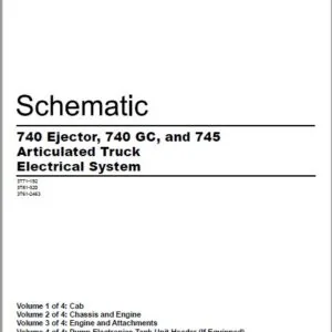 EN Cat Articulated Dump Truck 740 Ejector 740 GC and 745 Articulated Truck Electrical System Schematic Manual