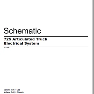 EN Cat Articulated Dump Truck 7725 Articulated Truck Electrical System Schematic Manual - PDF DOWNLOAD