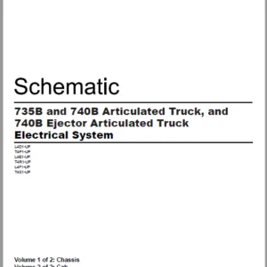 EN Cat Articulated Dump Truck735B and 740B Articulated Truck and 740B Ejector Articulated Truck Electrical System Schematic Manual