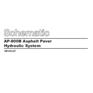 EN Cat Asphalt Paver AP-800B Hydraulic System Schematic Manual - PDF DOWNLOAD