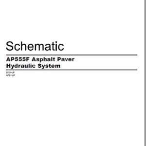 EN Cat Asphalt Pavers AP555F Hydraulic System Schematic Manual - PDF DOWNLOAD
