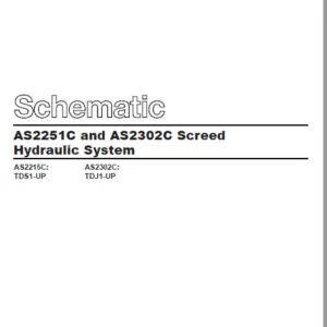 EN Cat Asphalt Screed AS2251C and AS2302C Screed Hydraulic System Schematic Manual - PDF DOWNLOAD
