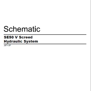 EN Cat Asphalt Screed SE50 V Screed Hydraulic System Schematic Manual - PDF DOWNLOAD