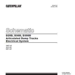 EN Cat D25D D30D D350D Articulated Dump Truck Electrical System Schematic Manual - PDF DOWNLOAD