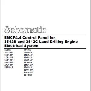 EN Cat EMCP4.4 Control Panel for 3512B and 3512C Land Drilling Engine Electrical System Schematic Manual - PDF DOWNLOAD