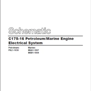 EN Cat Marine C175-16 Petroleum Marine Engine Electrical System Schematic Manual – PDF DOWNLOAD