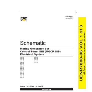 EN Cat Marine Generator Set Control Panel IIIB (MGCP IIIB) Electrical System Schematic Manual - PDF DOWNLOAD