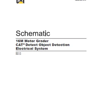 EN Cat Motor Grader 16M Motor Grader CAT Detect Object Detection Electrical System Schematic Manual