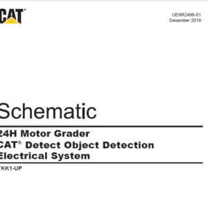 EN Cat Marine Products 24H Motor Grader CAT Detect Object Detection Electrical System Schematic Manual - PDF DOWNLOAD