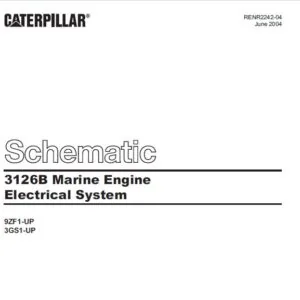 EN Cat Marine Products 3126B Marine Engine Electrical System Schematic Manual - PDF DOWNLOAD