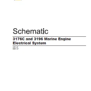 EN Cat Marine Products 3176C and 3196 Marine Engine Electrical System Schematic Manual - PDF DOWNLOAD