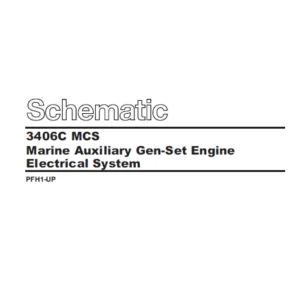 EN Cat Marine Products 3406C MCS Marine Auxiliary Gen-Set Engine Electrical System Schematic Manual - PDF