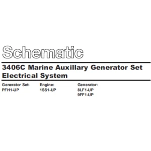 EN Cat Marine Products 3406C Marine Auxillary Generator Set Electrical System Schematic Manual - PDF DOWNLOAD