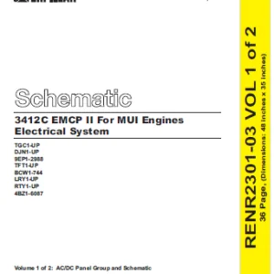 EN Cat Marine Products 3412C EMCP II For MUI Engines Electrical System Schematic Manual - PDF DOWNLOAD