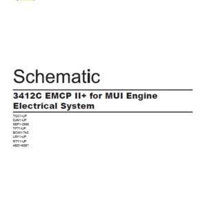 EN Cat Marine Products 3412C EMCP II+ for MUI Engine  Electrical System Schematic Manual - PDF DOWNLOAD