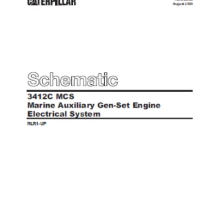 EN Cat Marine Products 3412C MCS Marine Auxiliary Gen-Set Engine Electrical System Schematic Manual - PDF DOWNLOAD