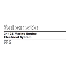 EN Cat Marine Products 3412E Marine Engine Electrical System Schematic Manual - PDF DOWNLOAD
