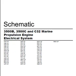 EN Cat Marine Products 3500B 3500C and C32 Marine Propulsion Engine Electrical System Schematic Manual - PDF DOWNLOAD