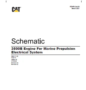 EN Cat Marine Products 3500B Engine For Marine Propulsion Electrical System Schematic Manual - PDF DOWNLOAD