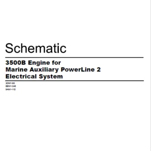 EN Cat Marine Products 3500B Engine for Auxiliary Power Line 2 Electrical System Schematic Manual - PDF DOWNLOAD