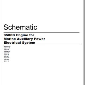 EN Cat Marine Products 3500B Engine for Marine Auxiliary Power Electrical System Schematic Manual - PDF DOWNLOAD