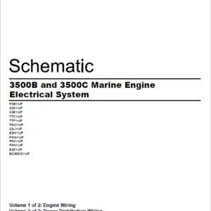 EN Cat Marine Products 3500B and 3500C Marine Engine Electrical System Schematic Manual - PDF DOWNLOAD