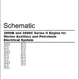 EN Cat Marine Products 3500B and 3500C Series II Engine for  Marine Auxiliary and Petroleum Electrical System Schematic Manual