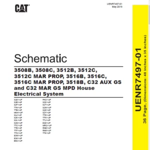 EN Cat Marine Products 3508B 3508C 3512B 3512C 3512C MAR PROP 3516B 3516C 3516C MAR PROP 3518B C32 AUX GS and C32 MAR GS MPD House Electrical System Schematic Manual