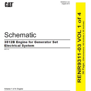 EN Cat Marine Products 3512B Engine for Generator Set Electrical System Schematic Manual - PDF DOWNLOAD