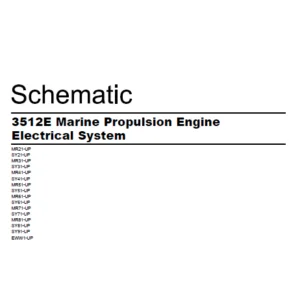 EN Cat Marine Products 3512E Marine Propulsion Engine Electrical System Schematic Manual – PDF DOWNLOAD