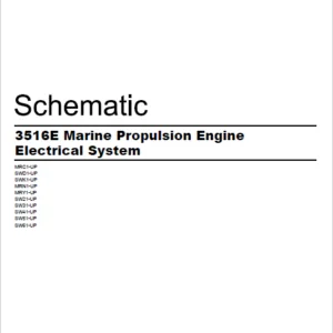 EN Cat Marine  Products 3516E Propulsion Engine Electrical System Schematic Manual - PDF DOWNLOAD