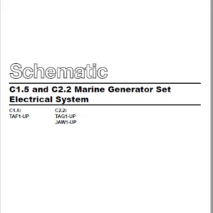 EN Cat Marine Products C1.5 and C2.2 Marine Generator Set Electrical System Schematic Manual - PDF  DOWNLOAD