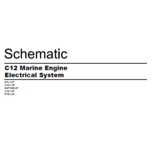 EN Cat Marine Products C12 Marine Engine Electrical System Schematic Manual - PDF DOWNLOAD