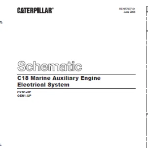 EN Cat Marine Products C18 Marine Auxiliary Engine Electrical System Schematic Manual - PDF DOWNLOAD