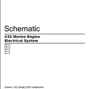 EN Cat Marine Products C18 Marine Auxiliary Generator Set Electrical System Schematic Manual - PDF DOWNLOAD