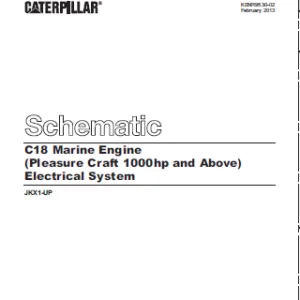 EN Cat Marine Products C18 Marine Engine (Pleasure Craft 1000hp and Above) Electrical System Schematic Manual