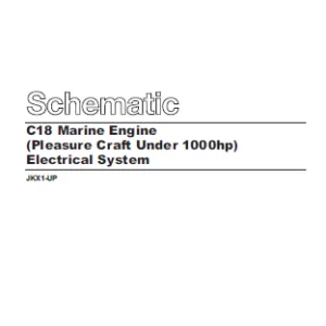 EN Cat Marine Products C18 Marine Engine (Pleasure Craft Under 1000hp) Electrical System Schematic Manual - PDF DOWNLOAD