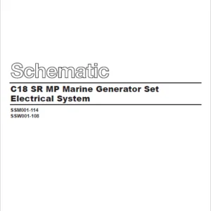 EN Cat Marine Products C18 SR MP Marine Generator Set Electrical System Schematic Manual - PDF DOWNLOAD