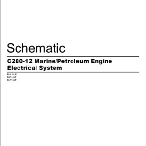 EN Cat Marine Products C280-12 Marine Petroleum Engine Electrical System Schematic Manual  - PDF DOWNLOAD