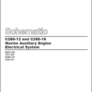 EN Cat Marine Products C280-12 and C280-16 Marine Auxiliary Engine Electrical System Schematic Manual  - PDF DOWNLOAD
